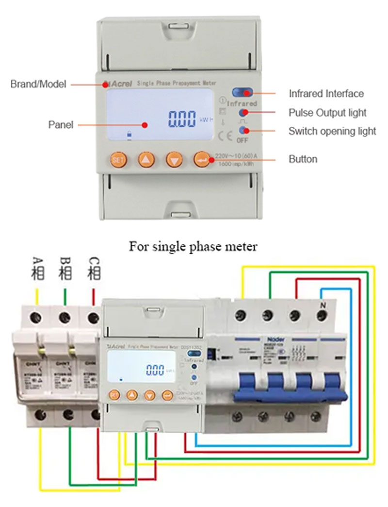 How to Wire an DDSY1352 Single Phase Prepaid Meter