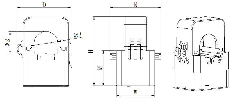 AC Split-core CT Dimension