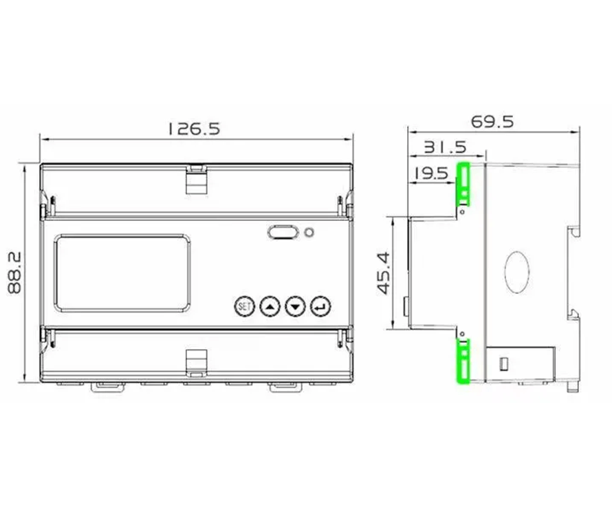 ADL3000-E/C(DTSD1352-C) Compteur d'énergie triphasé pour la surveillance de  la consommation électrique de la plate-forme IOT - Acrel Co., Ltd.