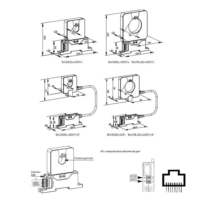 How to Wire a BA Series Single Phase AC Current Transducer