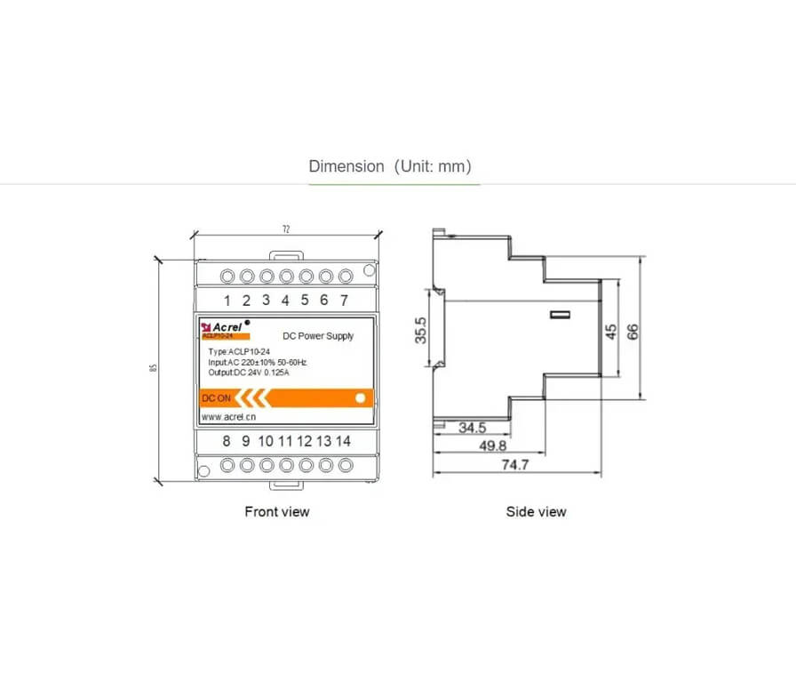 ACLP10-24 Hospital Isolated Power System Dimension