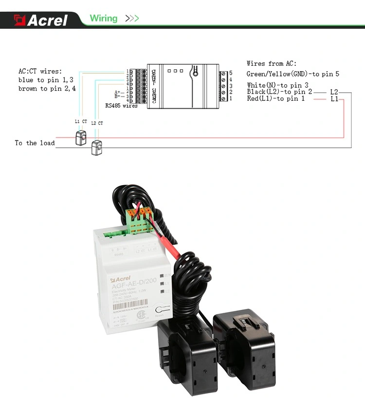 How to wire an AGF-AE-D 200 PV/solar Inverter Energy Meter